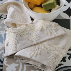 Πετσέτες Με Δαντέλα Σετ Stylish Myla Cotton Kentia 3Τεμ