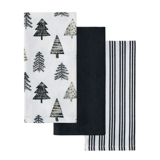 Πετσέτες Κουζίνας Χριστουγεννιάτικες Σετ Loft Fazzy 2414 Cotton Kentia (40x60) 3Τεμ