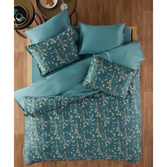 Παπλωματοθήκη Υπέρδιπλη Σετ Stylish Gianna 07 Satin Cotton 300TC Kentia (220x240+1) 3Τεμ