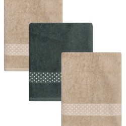 Πετσέτες Σετ Stylish Manuel 34 Cotton Kentia (50x90) 3Τεμ