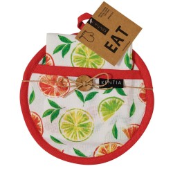 Πιάστρα-Πετσέτα Κουζίνας Σετ Loft Pot 253 Cotton Kentia 2Τεμ