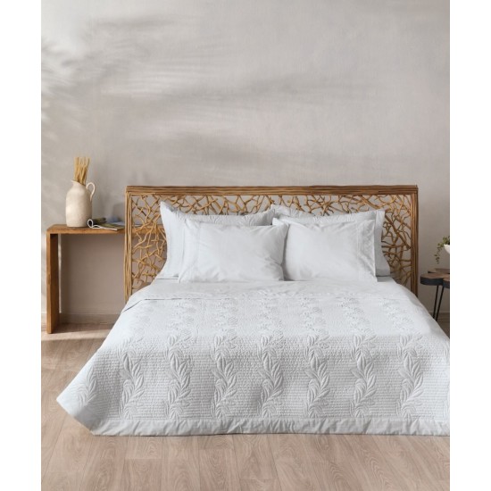 Κουβερλί Νυφικά King Size Σετ Serenity Aslan 200TC Satin Cotton Kentia (260x250) 3Τεμ