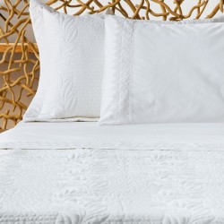 Σεντόνια Νυφικά Υπέρδιπλα Σετ Serenity Aslan 200TC Satin Cotton Kentia (240x270) 4Τεμ