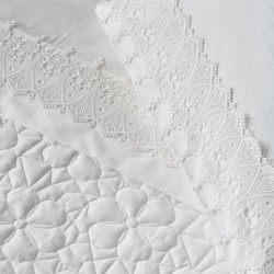 Σεντόνια Νυφικά Υπέρδιπλα Σετ Serenity Marisol 200TC Satin Cotton Kentia (240x270) 4Τεμ