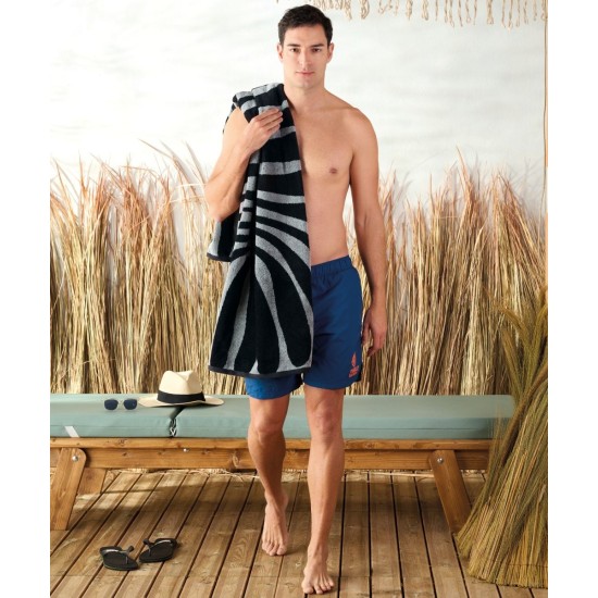 Πετσέτα Θαλάσσης Βελουτέ Loft Zebara Jacquard Cotton Kentia (80x160) 1Τεμ