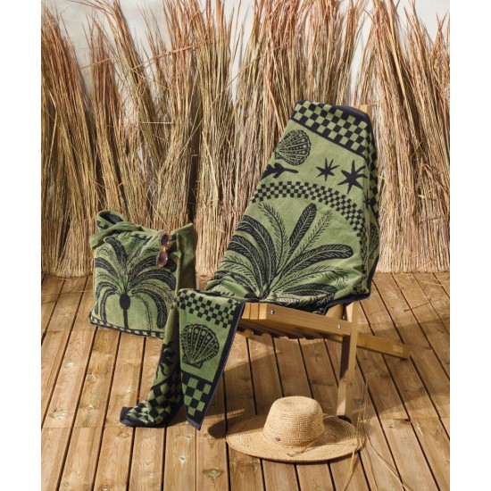 Πετσέτα Θαλάσσης Βελουτέ Loft Palima Jacquard Cotton Kentia (80x160) 1Τεμ