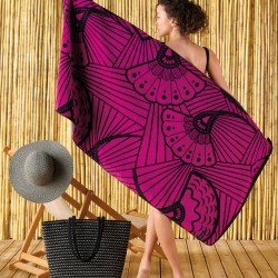 Πετσέτα Θαλάσσης Βελουτέ Loft Pua Jacquard Cotton Kentia (80x160) 1Τεμ