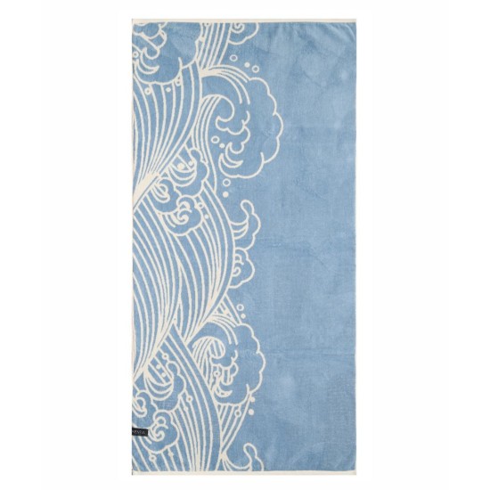 Πετσέτα Θαλάσσης Βελουτέ Loft Nalu Jacquard Cotton Kentia (80x160) 1Τεμ