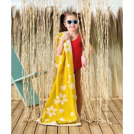 Πετσέτα Θαλάσσης Παιδική Βελουτέ Loft Reyna Jacquard Cotton Kentia (70x140) 1Τεμ