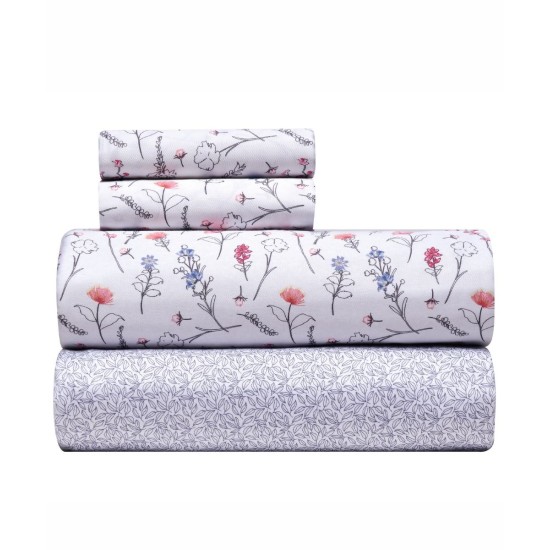 Σεντόνια King Σετ Stylish Erbe 01 Satin Cotton Kentia (270x270) 4Τεμ