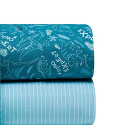 Σεντόνια Βρεφικά Λίκνου Σετ Versus Retile Glow In The Dark Cotton Kentia (70x120) 2Τεμ