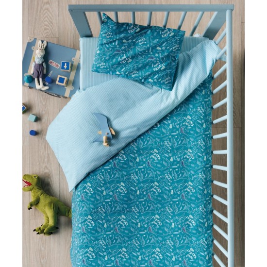 Σεντόνια Βρεφικά Λίκνου Σετ Versus Retile Glow In The Dark Cotton Kentia (70x120) 2Τεμ