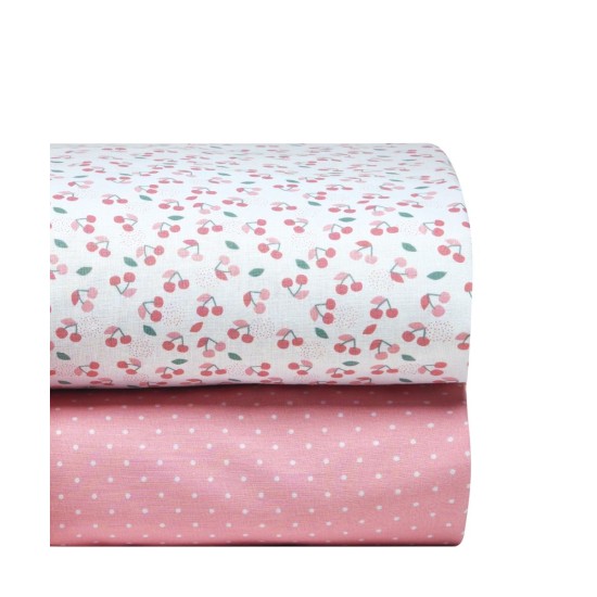 Σεντόνια Βρεφικά Λίκνου Σετ Versus Cereza Cotton Kentia (60x120) 2Τεμ