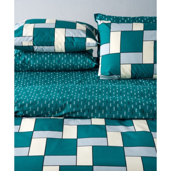 Σεντόνια Μονά Σετ Versus Cubi 07 Cotton Kentia (160x270) 3Τεμ