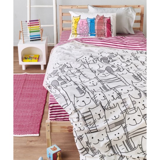 Παπλωματοθήκη Παιδική Ημίδιπλη Σετ Versus Zuzu Cotton Kentia (185x245) 2Τεμ