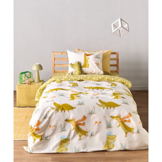 Παπλωματοθήκη Παιδική Ημίδιπλη Σετ Versus Cocordilo Cotton Kentia (185x245) 2Τεμ