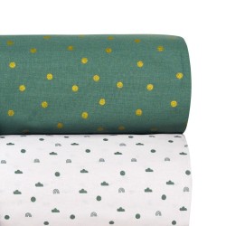 Σεντόνια Βρεφικά Λίκνου Σετ Versus Picadily Cotton Kentia (70x120) 2Τεμ