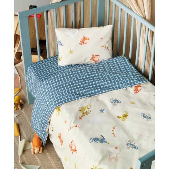 Παπλωματοθήκη Βρεφική Κούνιας Σετ Versus Poldo Cotton Kentia (100x140) 2Τεμ