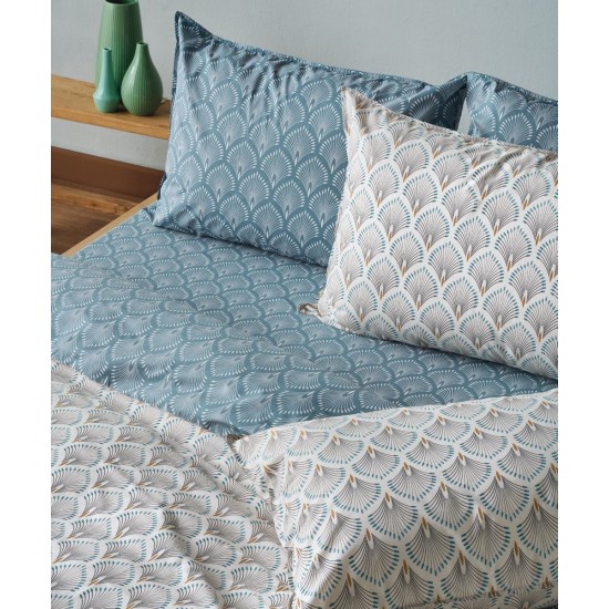 Παπλωματοθήκη Υπέρδιπλη Σετ Stylish Arco 01 Percalle 260TC Cotton Kentia (225x245) 3Τεμ