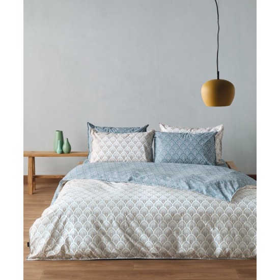 Παπλωματοθήκη Υπέρδιπλη Σετ Stylish Arco 01 Percalle 260TC Cotton Kentia (225x245) 3Τεμ