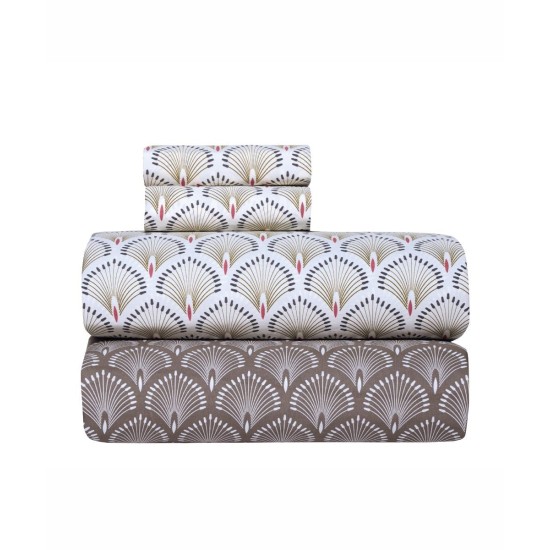 Σεντόνια King Σετ Stylish Arco 26 Percalle 260TC Cotton Kentia (270x270) 4Τεμ