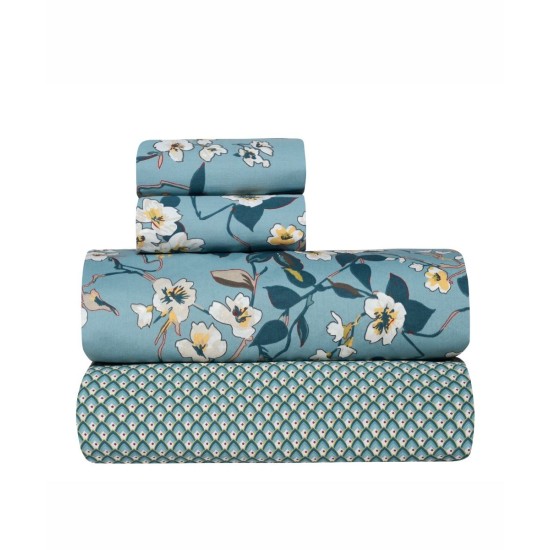 Σεντόνια Υπέρδιπλα Σετ Stylish Tesoro 19 Percalle 260TC Cotton Kentia (240x270) 4Τεμ