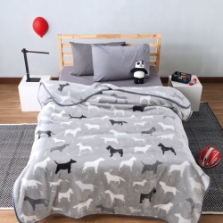 Κουβέρτα Βελουτέ Παιδική Μονή Loft Dogo Raschel Kentia (160x220) 1Τεμ