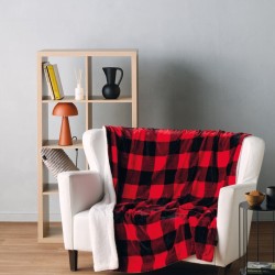 Κουβέρτα Καναπέ Με Sherpa Stylish Lumber Fleece Kentia (130x170) 1Τεμ