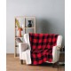 Κουβέρτα Καναπέ Με Sherpa Stylish Lumber Fleece Kentia (130x170) 1Τεμ