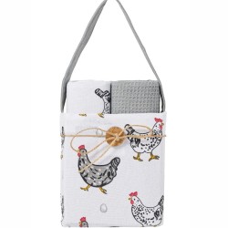 Πετσέτες Κουζίνας Σετ Loft Pane 2503 (Σε Καλάθι) Cotton Kentia 4Τεμ