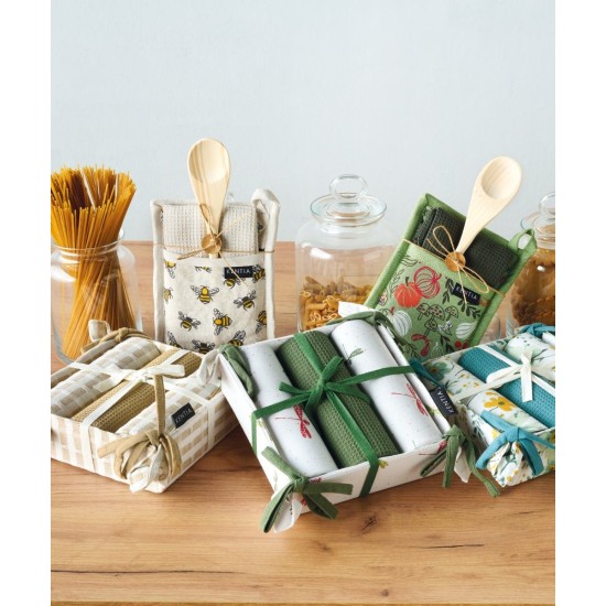 Πετσέτες Κουζίνας Σετ Loft Mestolo 2502 (Με Πιάστρα-Κουτάλα) Kentia 3Τεμ