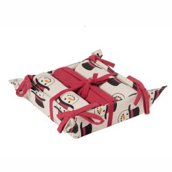 Πετσέτες Κουζίνας Χριστουγεννιάτικες Σετ Loft Snow 2522 Cotton Kentia 4Τεμ