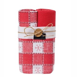 Πετσέτες Κουζίνας Χριστουγεννιάτικες Σε Θήκη Σετ Loft Snow 2515 Cotton Kentia (40x70) 2Τεμ