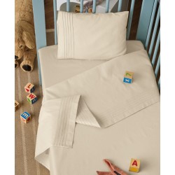 Σεντόνια Βρεφικά Κούνιας Σετ Serenity Whisper 12 Satin 300TC Cotton Kentia (120x170) 3Τεμ