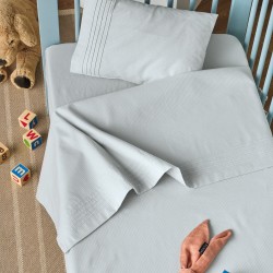 Σεντόνια Βρεφικά Κούνιας Σετ Serenity Whisper 22 Satin 300TC Cotton Kentia (120x170) 3Τεμ