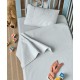 Σεντόνια Βρεφικά Κούνιας Σετ Serenity Whisper 22 Satin 300TC Cotton Kentia (120x170) 3Τεμ