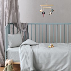 Παπλωματοθήκη Βρεφική Κούνιας Σετ Serenity Whisper 22 Satin 300TC Cotton Kentia (100x140) 2Τεμ