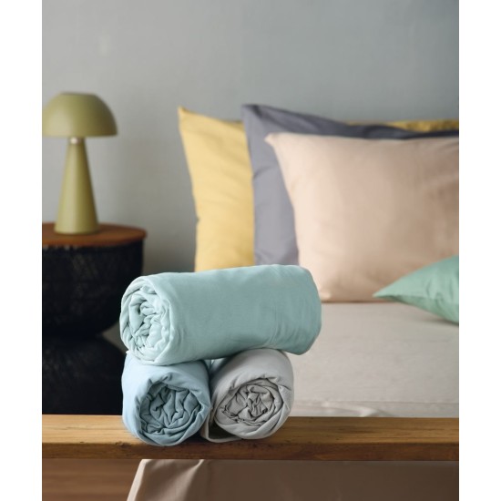 Κατωσέντονο Διπλό Versus Suave 22 Jersey Cotton Kentia (140x200+35) Με Λάστιχο 1Τεμ