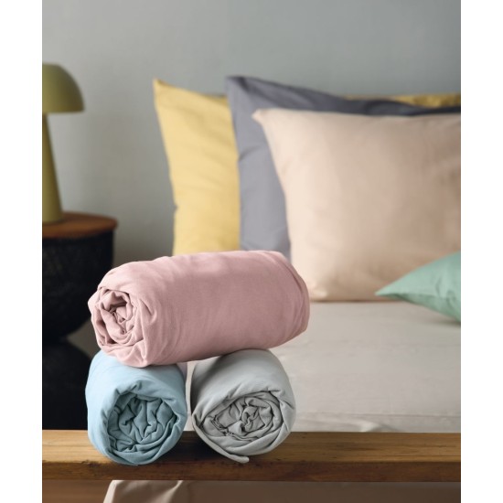 Κατωσέντονο Διπλό Versus Suave 14 Jersey Cotton Kentia (140x200+35) Με Λάστιχο 1Τεμ