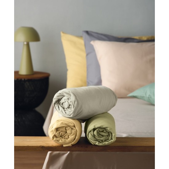 Κατωσέντονο Διπλό Versus Suave 11 Jersey Cotton Kentia (140x200+35) Με Λάστιχο 1Τεμ