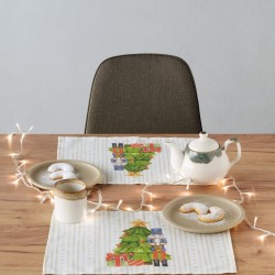 Σουπλά Χριστουγεννιάτικο Σετ Loft Snow 255 Panama Kentia (33x45) 4Τεμ