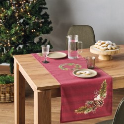 Τραβέρσα Χριστουγεννιάτικη Σετ Loft Snow 253 Panama Kentia (45x140) 1Τεμ