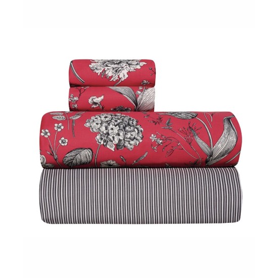 Σεντόνια Υπέρδιπλα Σετ Stylish Alida 17 210TC Satin Cotton Kentia (240x270) 4Τεμ