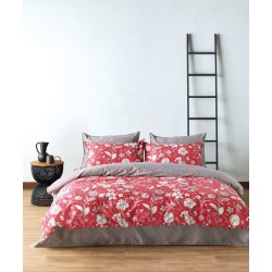 Παπλωματοθήκη Υπέρδιπλη Σετ Stylish Alida 17 210TC Satin Cotton Kentia (220x240+1) 3Τεμ