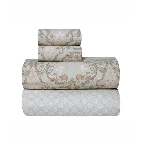 Σεντόνια Υπέρδιπλα Σετ Stylish Cressida 21 210TC Satin Cotton Kentia (240x270) 4Τεμ