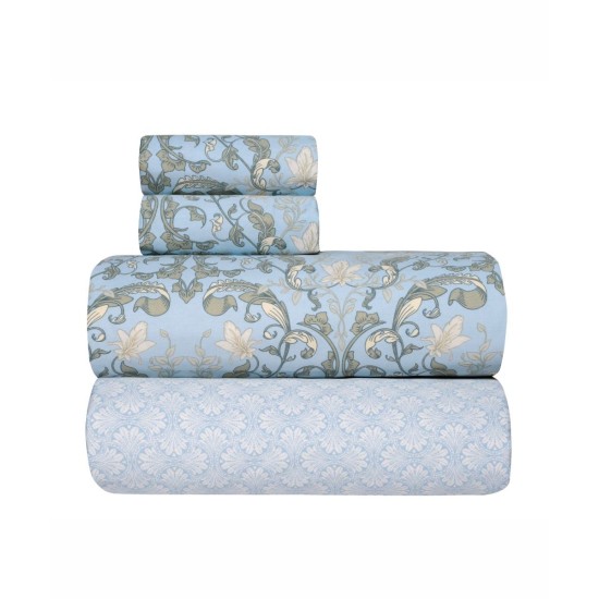 Σεντόνια Υπέρδιπλα Σετ Stylish Cressida 19 210TC Satin Cotton Kentia (240x270) 4Τεμ