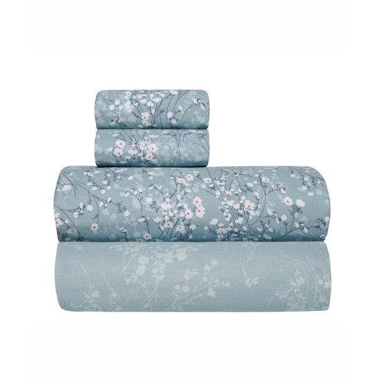 Σεντόνια Υπέρδιπλα Σετ Stylish Meni 19 210TC Satin Cotton Kentia (240x270) 4Τεμ