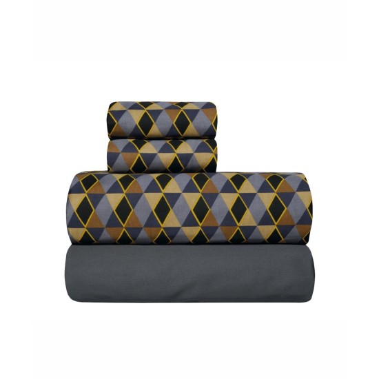 Σεντόνια King Σετ Stylish Zahos 04 300TC Satin Cotton Kentia (270x270) 4Τεμ