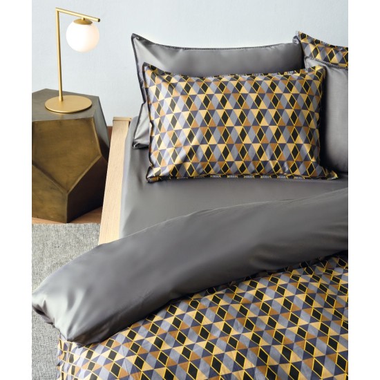 Παπλωματοθήκη King Σετ Stylish Zahos 04 300TC Satin Cotton Kentia (260x240+1) 3Τεμ