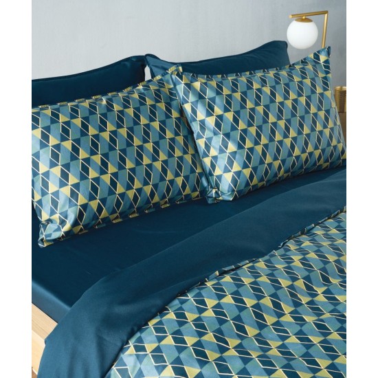 Σεντόνια King Σετ Stylish Zahos 01 300TC Satin Cotton Kentia (270x270) 4Τεμ